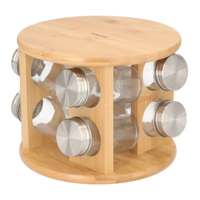 Набор для специй Homla BAMBOU 15x19 см | Прозрачный / Дерево 163014 фото - 2
