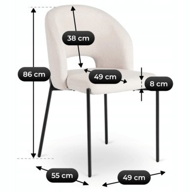 Обідній стілець Mebel Elit BROS Бежевий ME.BROS/BZ/CZ/T/K фото - 6