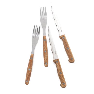 Набір столових приладів Homla МООК 4 шт. Сріблястий / Дерево 211060 фото - 2