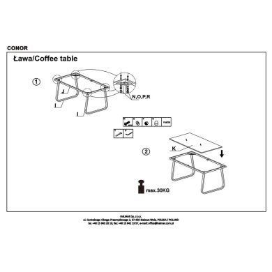 Комплект садових меблів Halmar CONOR Попелястий V-CH-CONOR-ZESTAW фото - 26