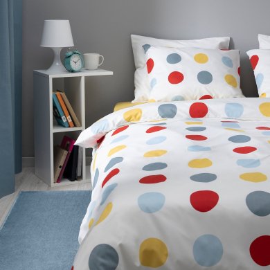 IKEA Комплект постельного белья BRUKSVARA 150х200 см Принт (ИКЕА БРУКСВАРА) 40573822 фото - 6