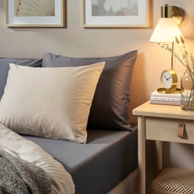 Простынь на резинке NATTJASMIN 160x200 см Серый - 11 IKEA Простынь на резинке NATTJASMIN 160x200 см Серый (ИКЕА NATTJASMIN) 80442674 фото - 11