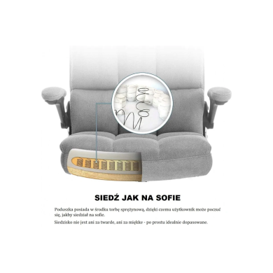 Офісне крісло Mebel Elit LONDON Сірий - 3 Офісне крісло Mebel Elit LONDON Сірий ME.LONDON/P/T/FO фото - 3