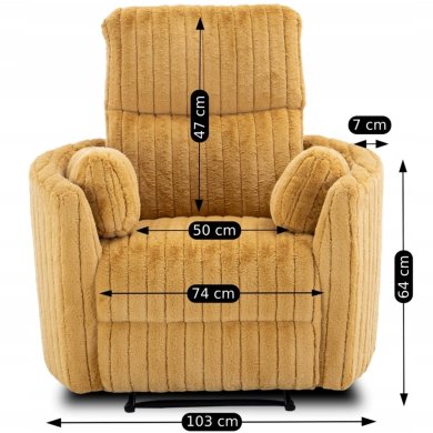 Крісло м'яке розкладне з реклайнером Mebel Elit RAUL Гірчичний - 12 Крісло м'яке розкладне з реклайнером Mebel Elit RAUL Гірчичний ME.RAUL/CU/SZTR/FW фото - 12