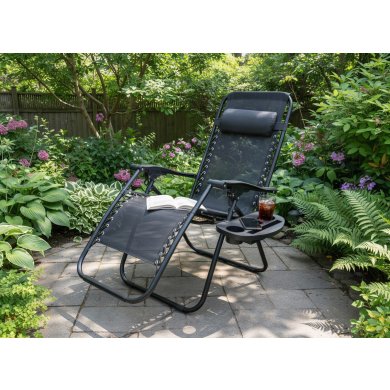 Складаний шезлонг Garden Line LEZ5934 Чорний LEZ5934 фото - 15