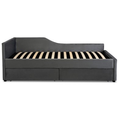 Ліжко Mebel Elit JONAS Welur 90x200 см Сірий - 3 Ліжко Mebel Elit JONAS Welur 90x200 см Сірий ME.JONAS/90/CP/V/LOZZPOJ фото - 3