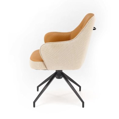 Обідній стілець поворотний Halmar K527 Бежевий - 4 Обідній стілець поворотний Halmar K527 Бежевий V-CH-K/527-KR-BRĄZOWY фото - 4