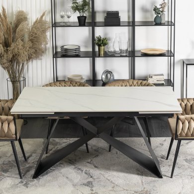 Раскладной обеденный стол Mebel Elit VICTOR Marmur Белый ME.VICTOR/B/S фото - 12