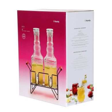 Набор диспенсеров на подставке Homla LOMI 2,3+2,3 л Прозрачный - 6 Набор диспенсеров на подставке Homla LOMI 2,3+2,3 л Прозрачный 229884 фото - 6