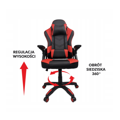 Геймерське крісло Kontrast KG105 Червоний - 6 Геймерське крісло Kontrast KG105 Червоний 5.90.20249 фото - 6