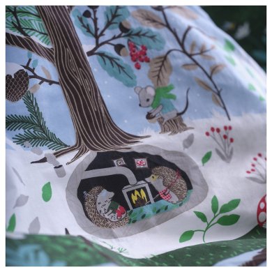 Комплект постільної білизни SKOGSDUVA 150х200 см Принт - 4 IKEA Комплект постільної білизни SKOGSDUVA 150х200 см Принт (ИКЕА СКОГСДУВА) 40576830 фото - 4