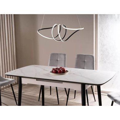 Раскладной обеденный стол Signal APOLLO Ceramic Marmur Белый APOLLOBC120 фото - 7