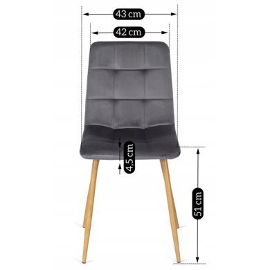 Обеденный стул Mebel Elit FREDY Серый ME.FREDY/P/D/V/K фото - 9