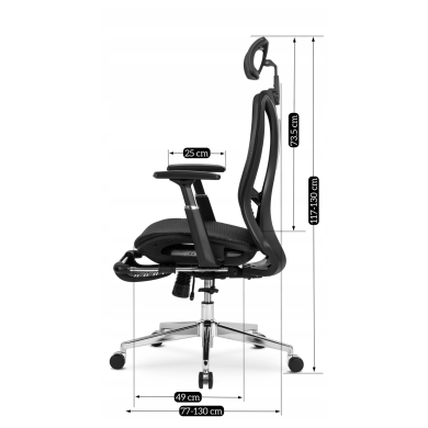 Крісло поворотне Mebel Elit ERGON | Чорний ME.ERGON/CZ/T/FO фото - 10