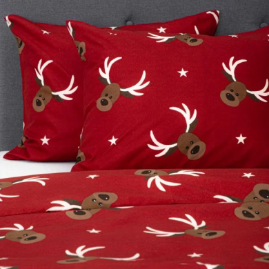 Комплект постельного белья Homla REINDEER 160x200 см Красный 200956 фото - 2