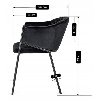 Обеденный стул Mebel Elit INNES 2 Черный ME.INNES2/CZ/V/K фото - 11