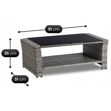 Комплект садовой мебели Mebel Elit DOVER Серый ME.DOVER/P/RT/OGR/ZES фото - 13