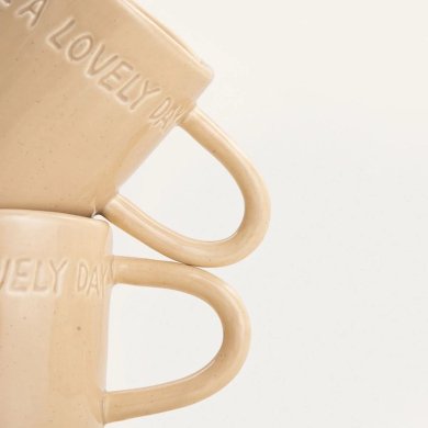Кружка Homla ISERNIA 400 мл Бежевий 243349 фото - 5