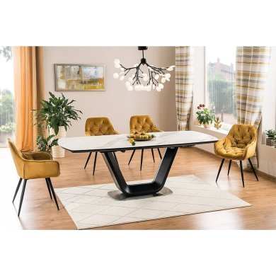 Обеденный стул Signal CHERRY Welur Карри CHERRYVCCU фото - 5