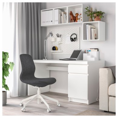 IKEA Офісне крісло LANGFJALL Темно-сірий (ИКЕА ЛАНГФЬЯЛЛЬ) 49252384 фото - 5