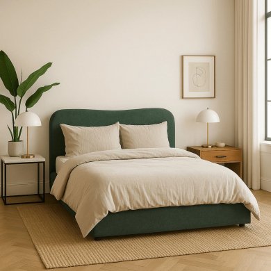 Ліжко Mebel Elit BRISTOL Boucle 160x200 см Зелений ME.BRISTOL/160/Z/TB/LOZZPOJ