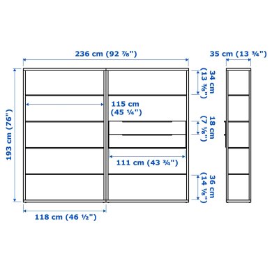 IKEA Стеллаж FJALKINGE (ИКЕА FJÄLKINGE) 69009395 фото - 3