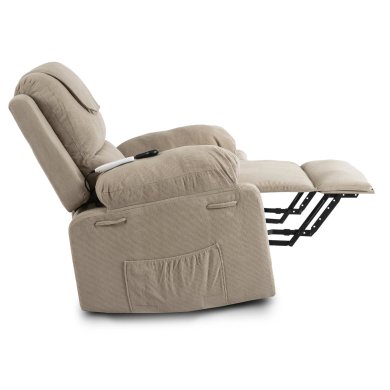 Кресло мягкое раскладное массажное с реклайнером Mebel Elit FENIX Velvet Бежевый ME.FENIX/BZ/SZTR/FW фото - 5