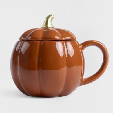 Кружка с крышкой Homla PUMPKIE 600 мл Оранжевый 230762