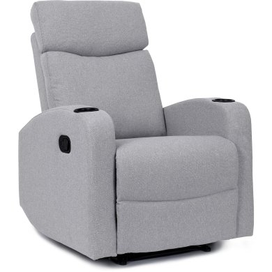 Кресло мягкое раскладное с реклайнером Mebel Elit ALAN Серый ME.ALAN2/P/T/FW фото - 2