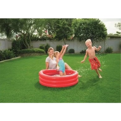 Надувной детский бассейн Bestway 51024 102х25 см Красный BES51024 фото - 3