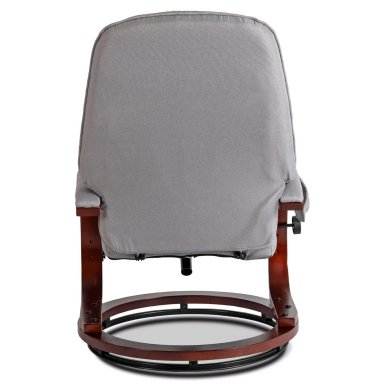 Кресло мягкое массажное с подставкой Mebel Elit CANO Серый ME.CANO/P/T/FW фото - 4