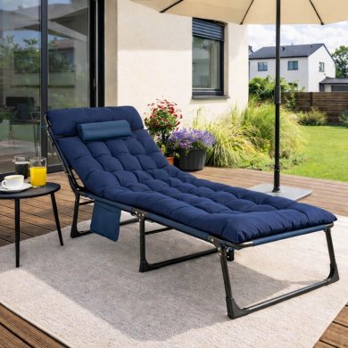 Складной шезлонг Mebel Elit VENUS Синий ME.VENUS/GR/T/LOZ фото - 9