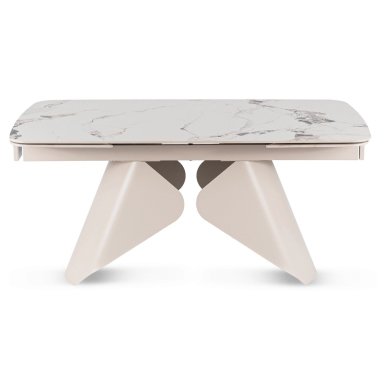 Раскладной обеденный стол Mebel Elit VERONA Белый ME.VERONA/B/KASZ/CER/S160-220 фото - 3