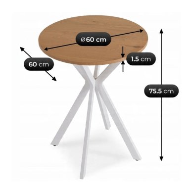 Обеденный стол Mebel Elit LAUREN 60 см Дуб золотой ME.LAUREN/D/B/S60 фото - 7