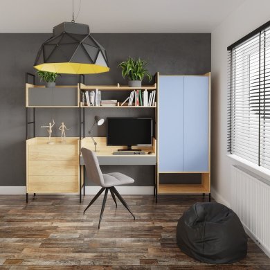 Столешница Halmar MOBIUS 2S 110х55 см Серый V-PL-MOBIUS-BIURKO_2S-SZARY фото - 2