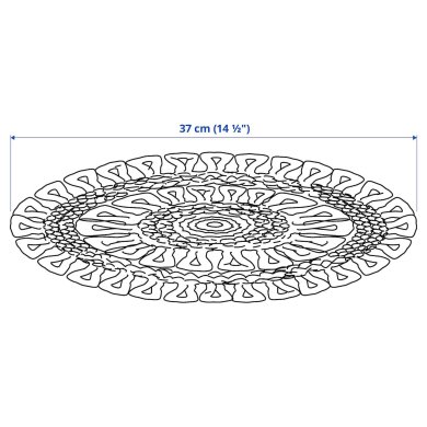 IKEA Сервировочный коврик GALLSOPP 37 см Бежевый (ИКЕА ГАЛЛСОПП) 90527776 фото - 5