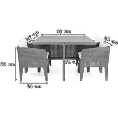 Комплект садовой мебели Keter COLUMBIA SET5 Графит 247480 фото - 5