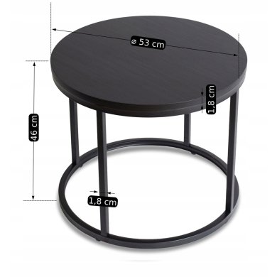 Журнальний стіл Mebel Elit AMON Чорний - 9 Журнальний стіл Mebel Elit AMON Чорний ME.AMON/CZ/CZ/L фото - 9