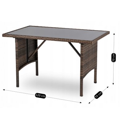 Комплект садовой мебели Mebel Elit ATLANTA Коричневый ME.ATLANTA/BR/RT/OGR/ZES фото - 13