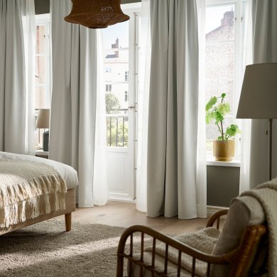 IKEA Штори KORGMOTT 145x300 см 2 шт Білий (ИКЕА КОРГМОТТ) 40597149 фото - 2