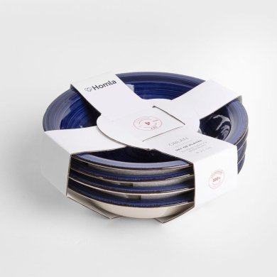 Набір глибоких тарілок Homla OBLAN 21 см 4 шт Синій 230165 фото - 5