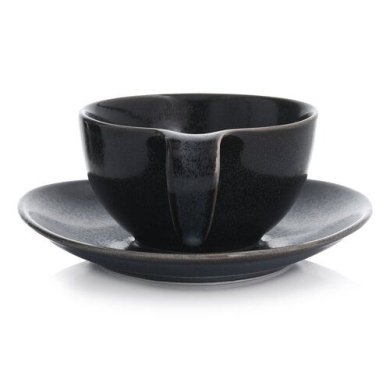 Чашка з блюдцем Duka Time 150 мл | Чорний 1218965 фото - 3