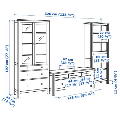 Комбинация мебели HEMNES - 4 IKEA Комбинация мебели HEMNES (ИКЕА ХЕМНЭС) 39299565 фото - 4