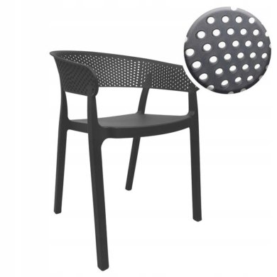 УЦЕНКА Садовый стул Kontrast KP100 Антрацит - 6 УЦЕНКА Садовый стул Kontrast KP100 Антрацит brak/5.90.211279 фото - 6