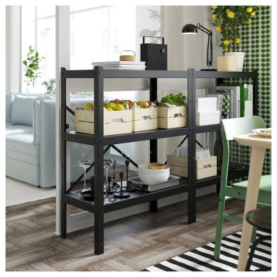IKEA Каркас стеллажа BROR Черный (ИКЕА BROR) 00333278 фото - 3