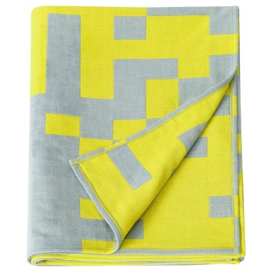 IKEA Плед BRANNBOLL 130х170 см Желтый (ИКЕА БРАНБОЛЛ) 10589202