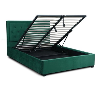 Ліжко Mebel Elit CROS Welur 160x200 см Зелений ME.CROS/160/C/Z/V/LOZZPOJ фото - 3