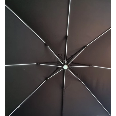 Садова парасоля з чохлом і LED Corciano SIENA SOLAR PANEL 300 см Антрацит 5901721052574 фото - 9