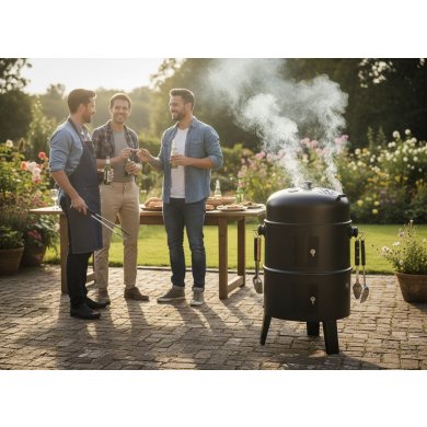 Угольный гриль-коптильня Garden Line BBQ5306 Черный BBQ5306 фото - 14