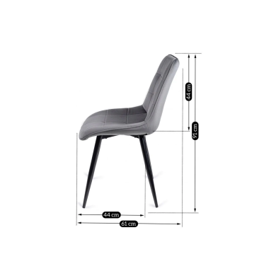 Обідній комплект меблів Mebel Elit HARRY RIO | Білий / Чорний / Сірий HARRY/B/CZ/S/RIO/P/V/Z4/K фото - 2